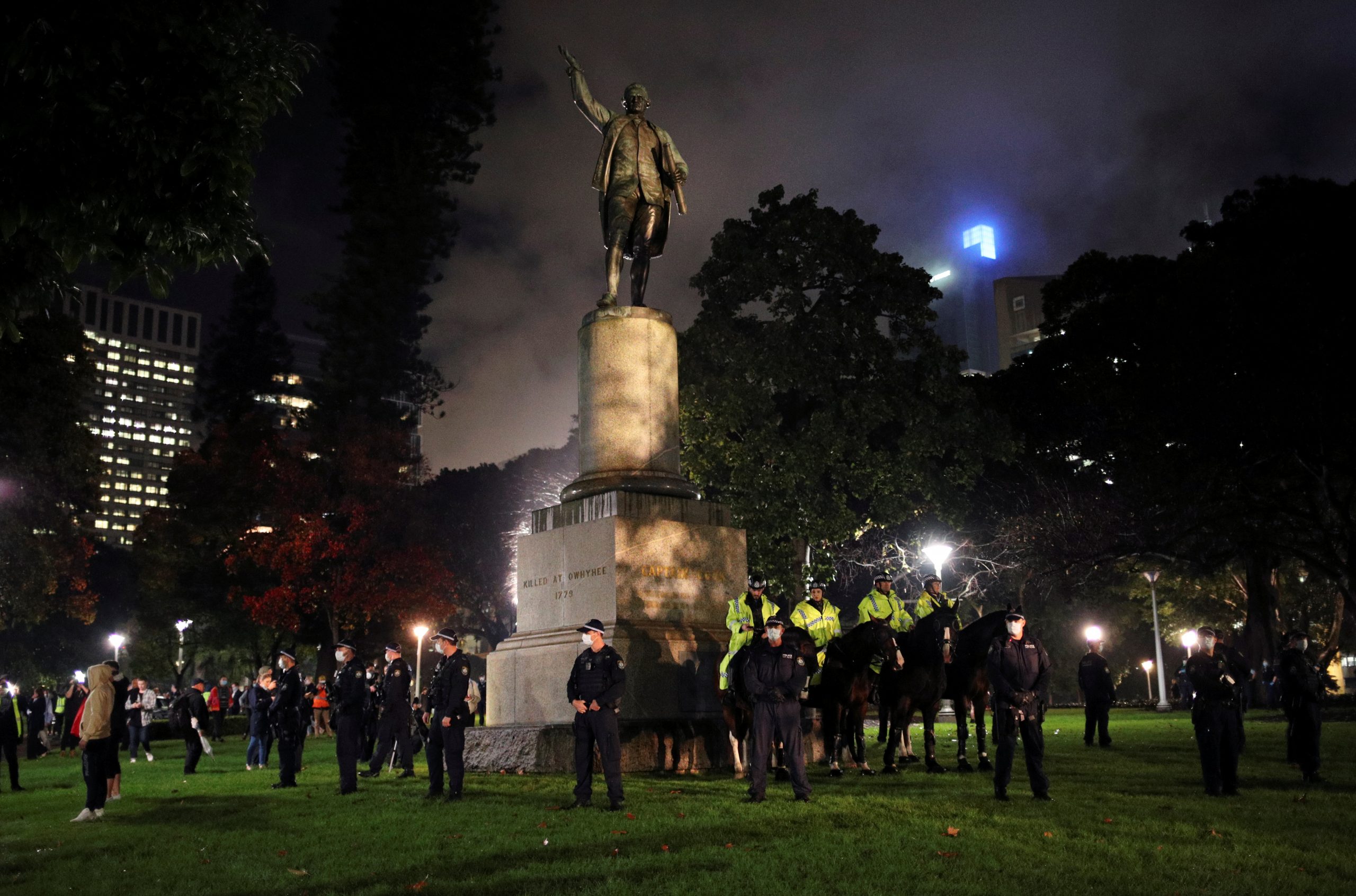 Australian police arrest two after Captain Cook statue defaced