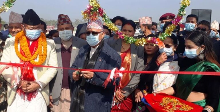 PM Oli  Inaugurates Bridge In Dang  District Nepalese 